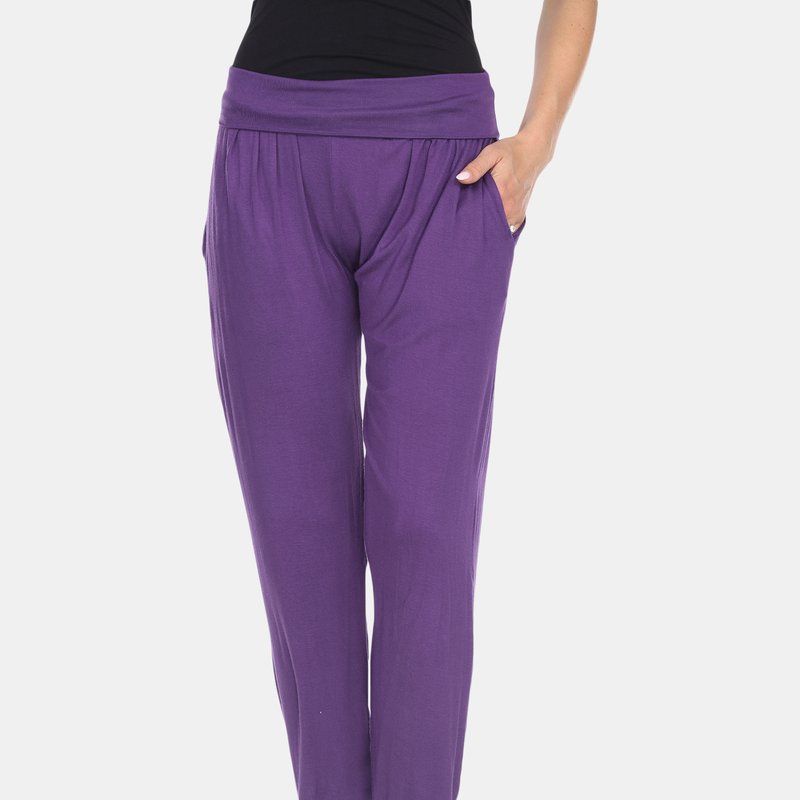 Shop White Mark Women's Harem Pants In Purple