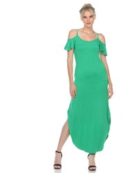 Women's Laxi Green Maxi Dress - Green