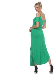 Women's Laxi Green Maxi Dress