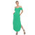 Women's Laxi Green Maxi Dress