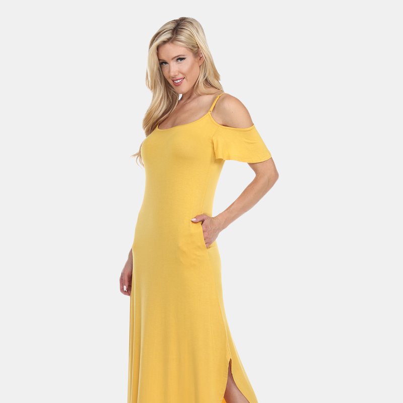 White Mark Women's Lexi Maxi Dress In Mustard