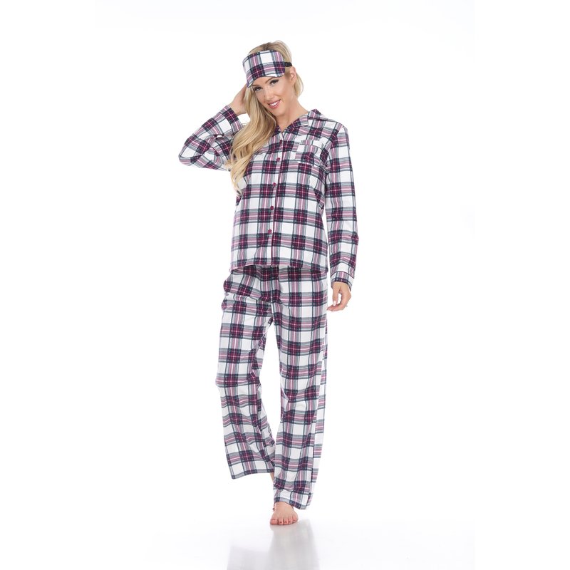Shop White Mark Women's Three Piece Pajama Set In Purple