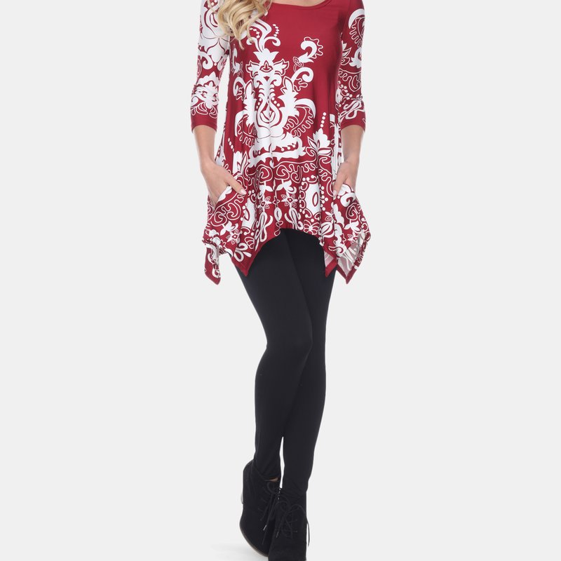 Shop White Mark Yanette Tunic Top In Red