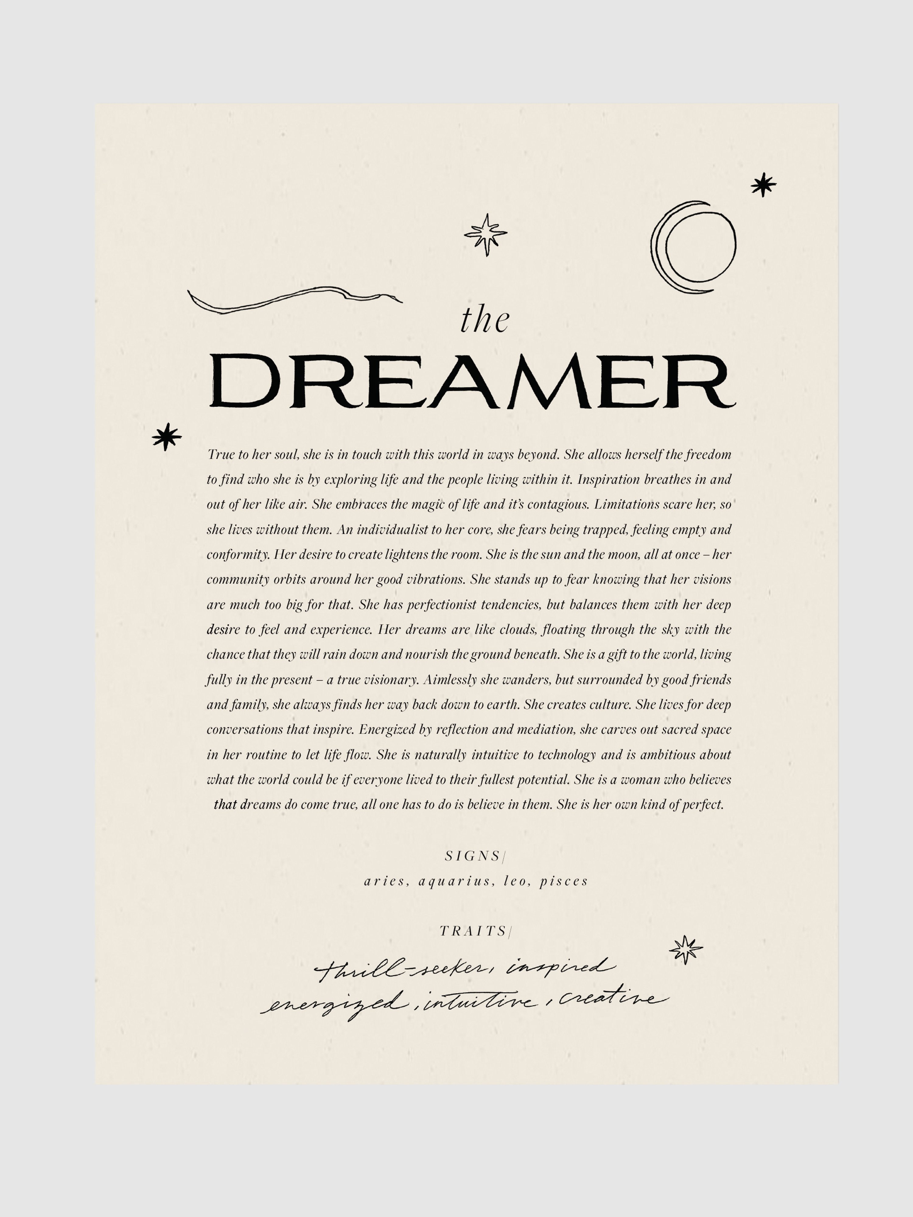 Wilde House Paper The Dreamer Art Print