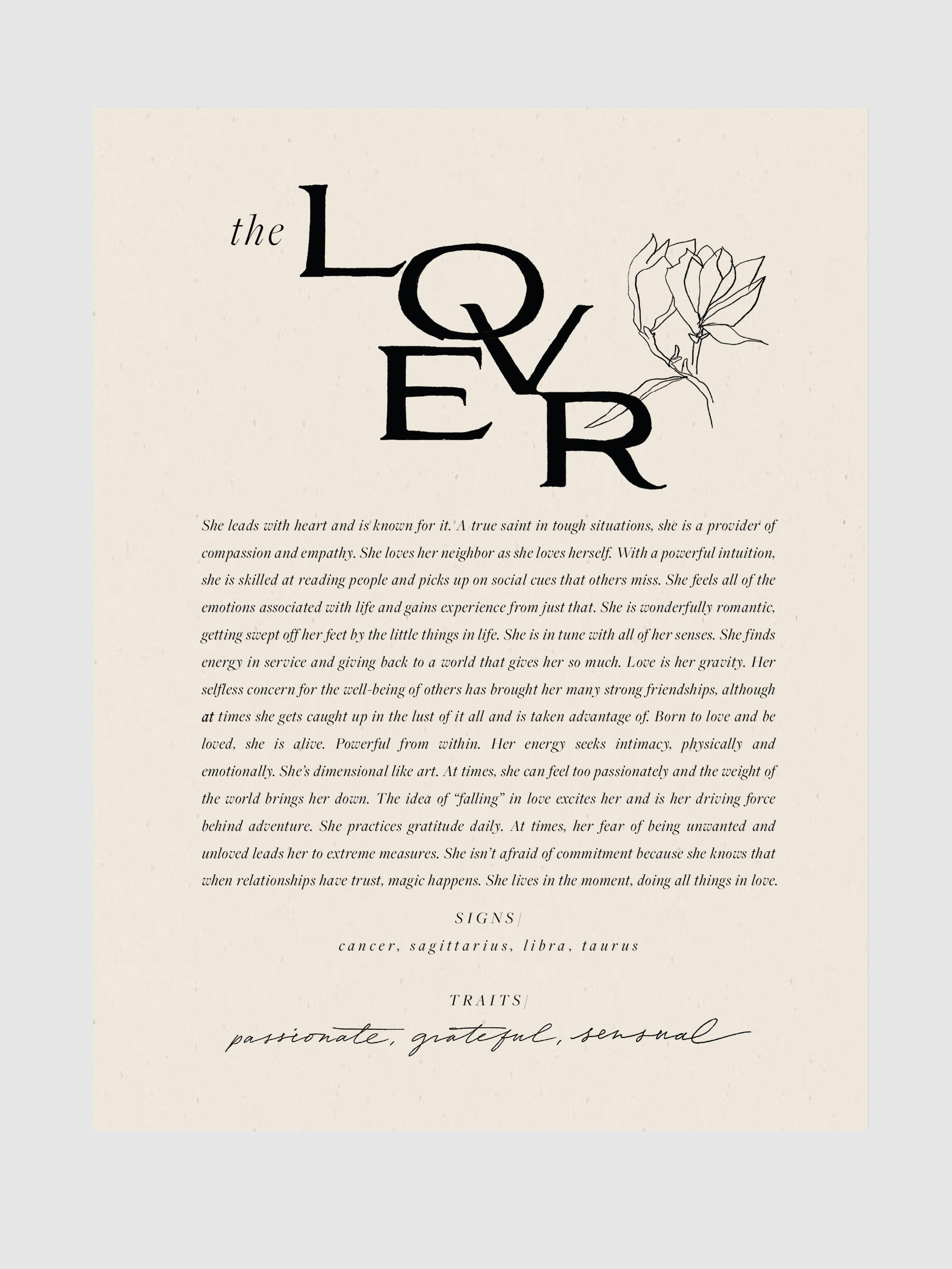 Wilde House Paper The Lover Art Print