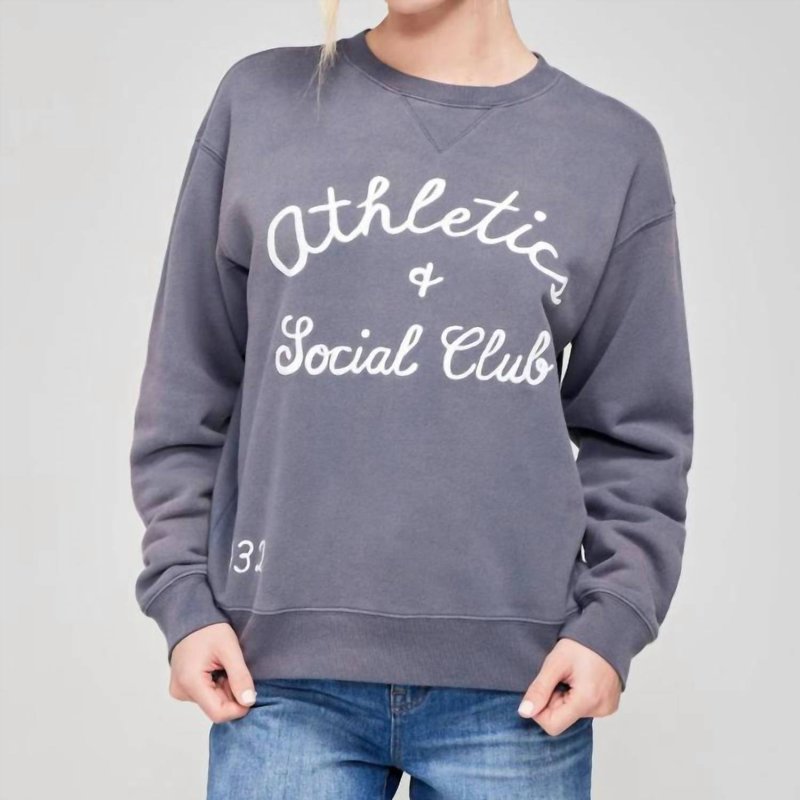 Shop Wildfox Athletics And Social Club Cody Sweatshirt In Blue