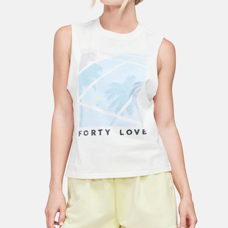 Shop Wildfox Forty Love Riley Tank Top In White
