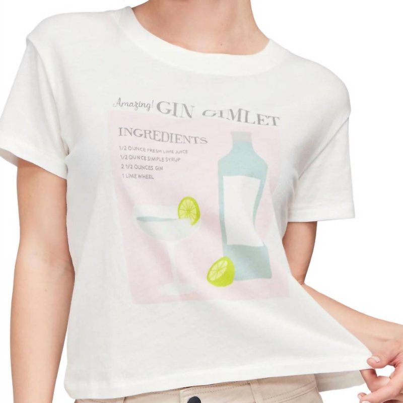 Shop Wildfox Gin Gimlet Charlie Tee In White