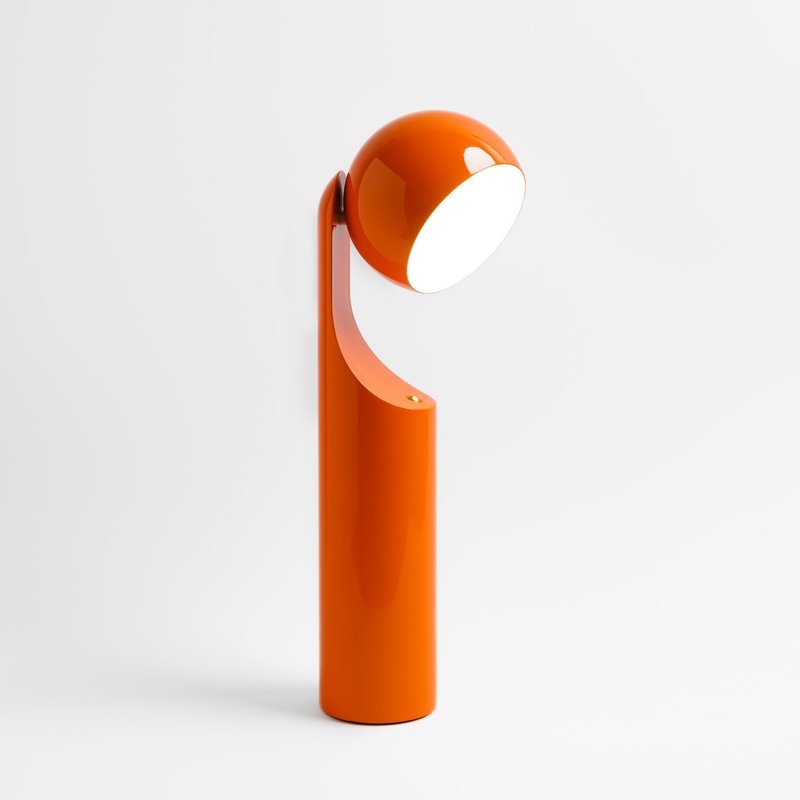 Shop Wms&co Mono Portable Lamp: Tangerine In Orange