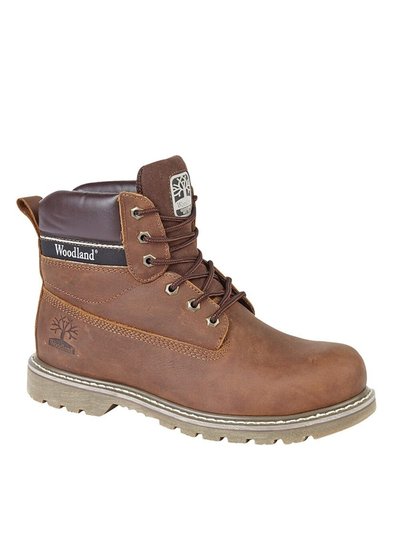 Woodland Mens Crazy Horse Leather Utility Boots - Brown product
