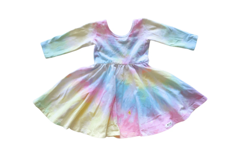 Twirly Pastel Tie Dye Dress