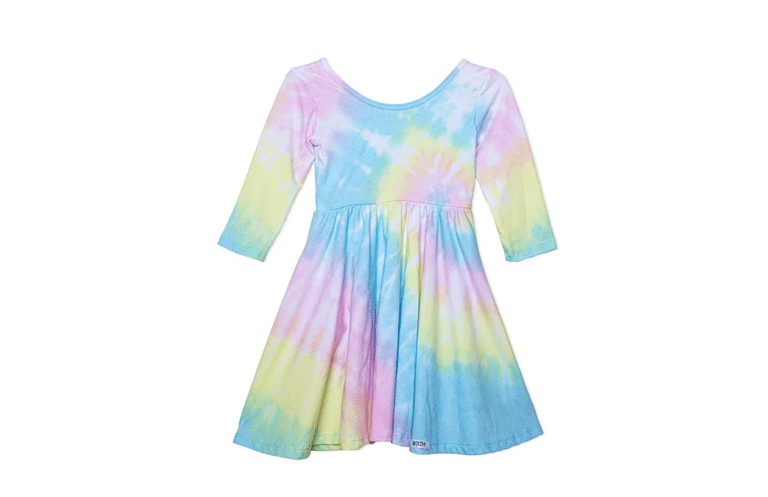 Twirly Pastel Tie Dye Dress - Multi