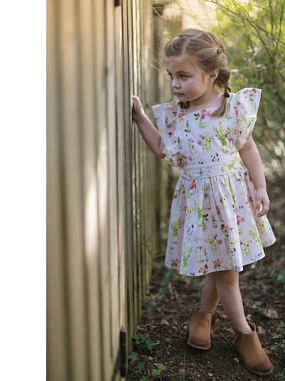 Worthy Threads Vintage Inspired Dress In Pink Plants product