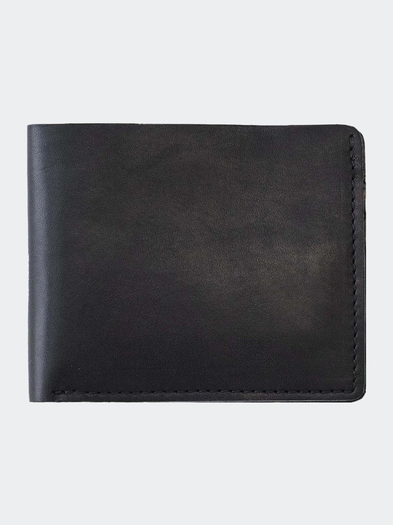 Leather Bifold Wallet - Desert Black