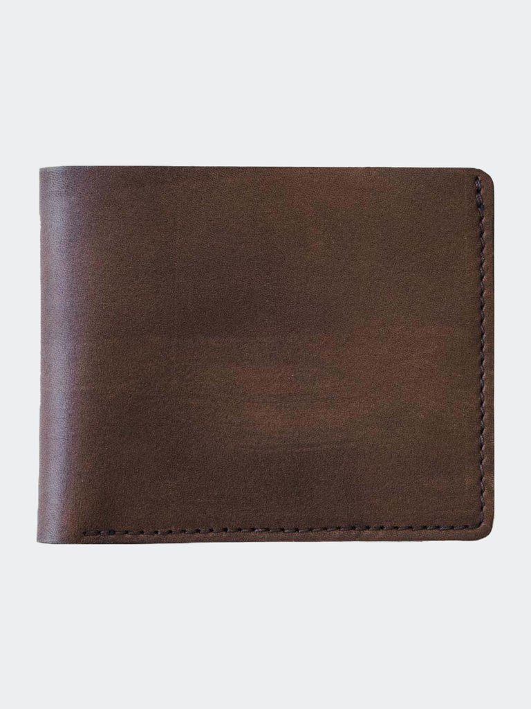 Leather Bifold Wallet - Chocolate