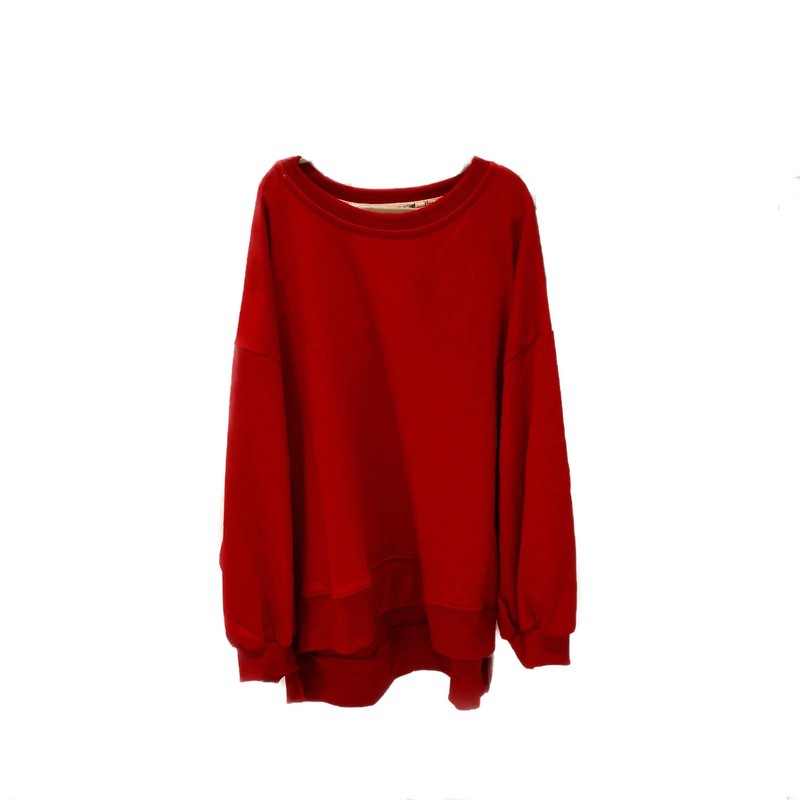 Shop Wren + Glory 'anti Social' Painted Sweatshirt In Red