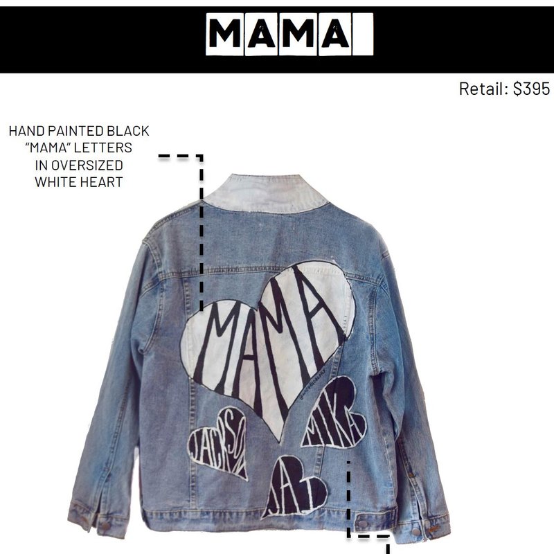 Shop Wren + Glory Mama' Denim Jacket In Blue