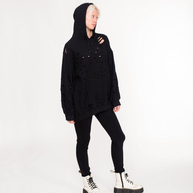Shop Wren + Glory One & Only' Painted Hoodie In Black