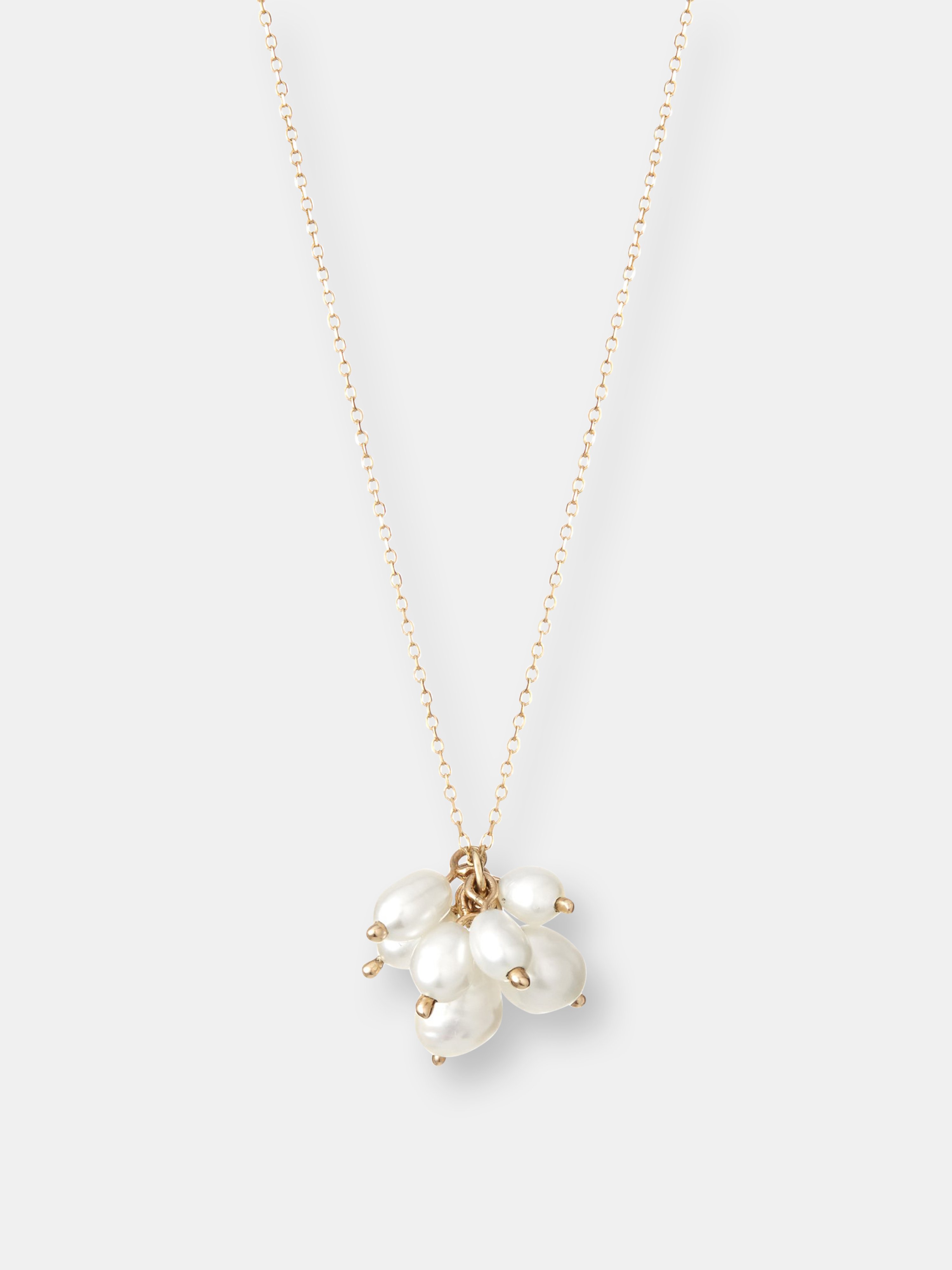 Wwake Pearl Cloudburst Necklace In Gold