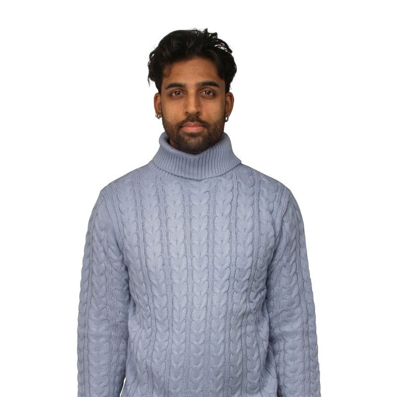 X-RAY CABLE KNIT TURTLENECK FASHION SWEATER