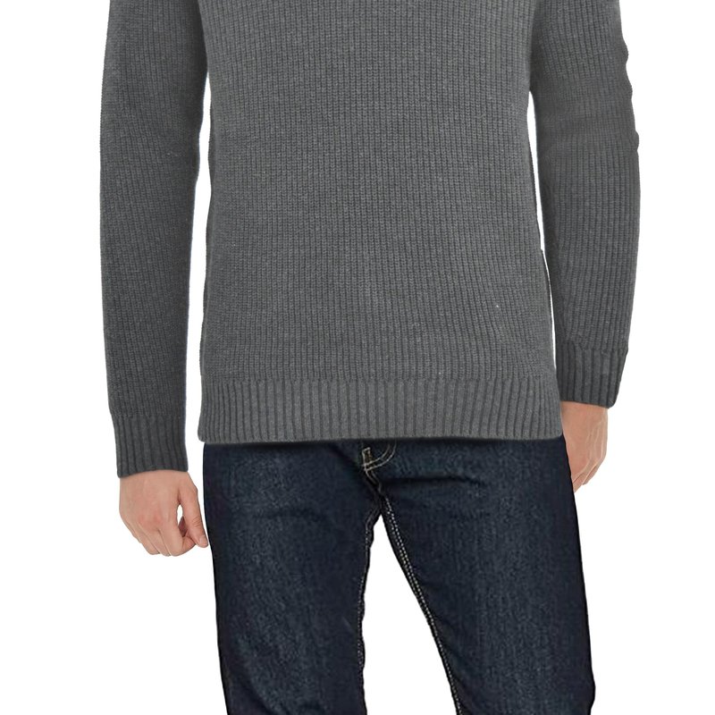 X-ray X Ray Cable Knit Turtleneck Sweater In Charcoal