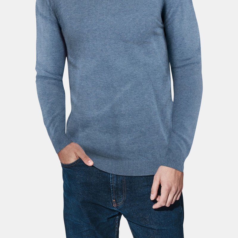 X-ray X Ray Casual Mock Neck Pullover Sweater In Heather Slate