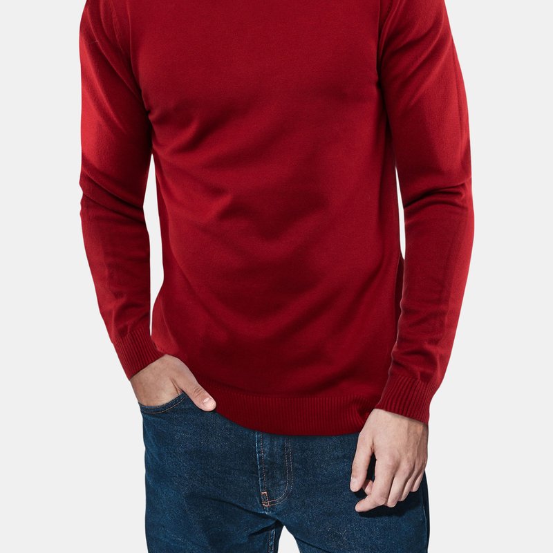 X-ray X Ray Casual Mock Neck Pullover Sweater In Jester Red