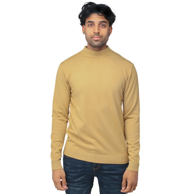 X-ray X Ray Casual Mock Neck Pullover Sweater In Yellow