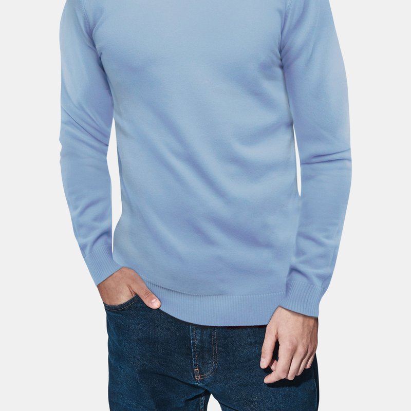 X-ray X Ray Casual Mock Neck Pullover Sweater In Powder Blue