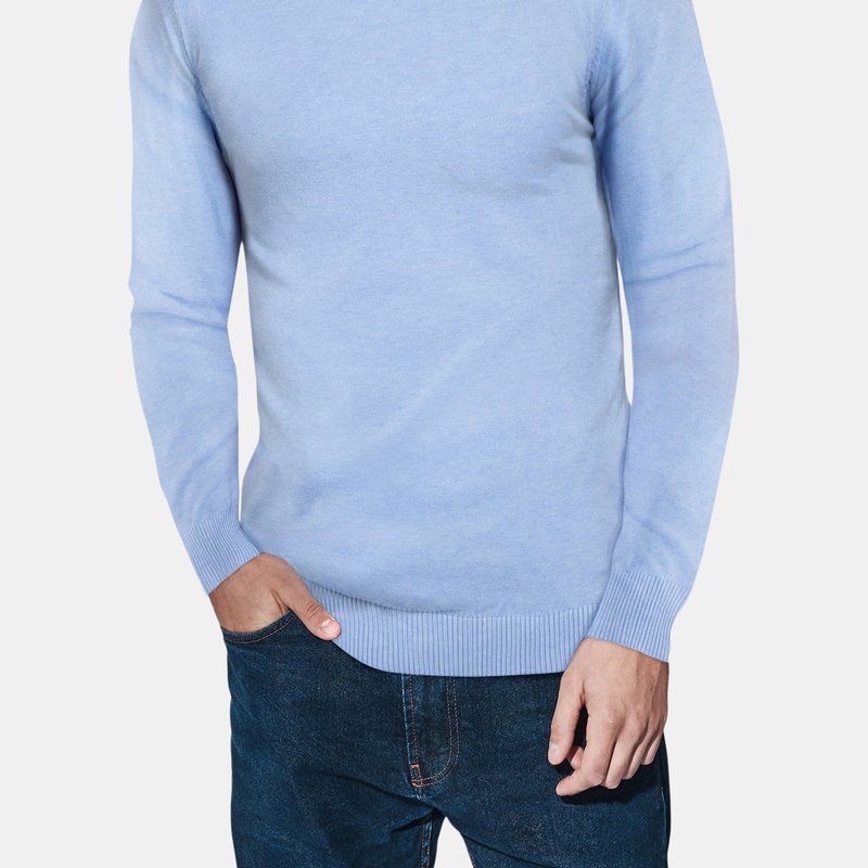 X-ray X Ray Casual Mock Neck Pullover Sweater In Pastel Blue