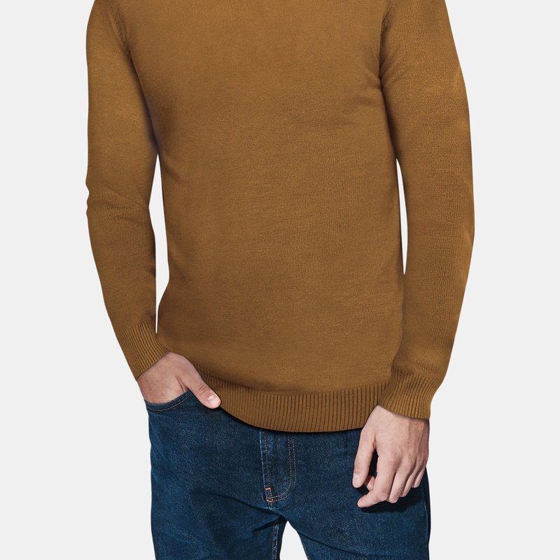 X-ray X Ray Casual Mock Neck Pullover Sweater In Mustard
