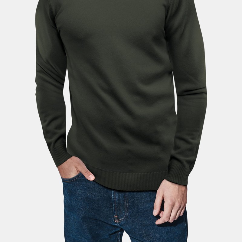 X-ray X Ray Casual Mock Neck Pullover Sweater In Olive