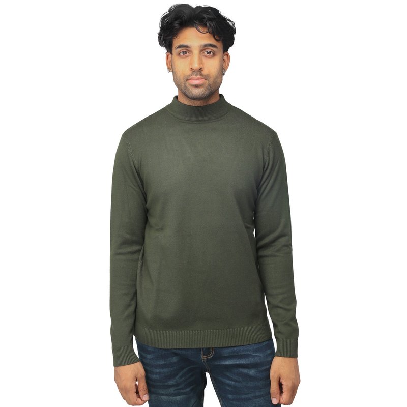 X-ray X Ray Casual Mock Neck Pullover Sweater In Green
