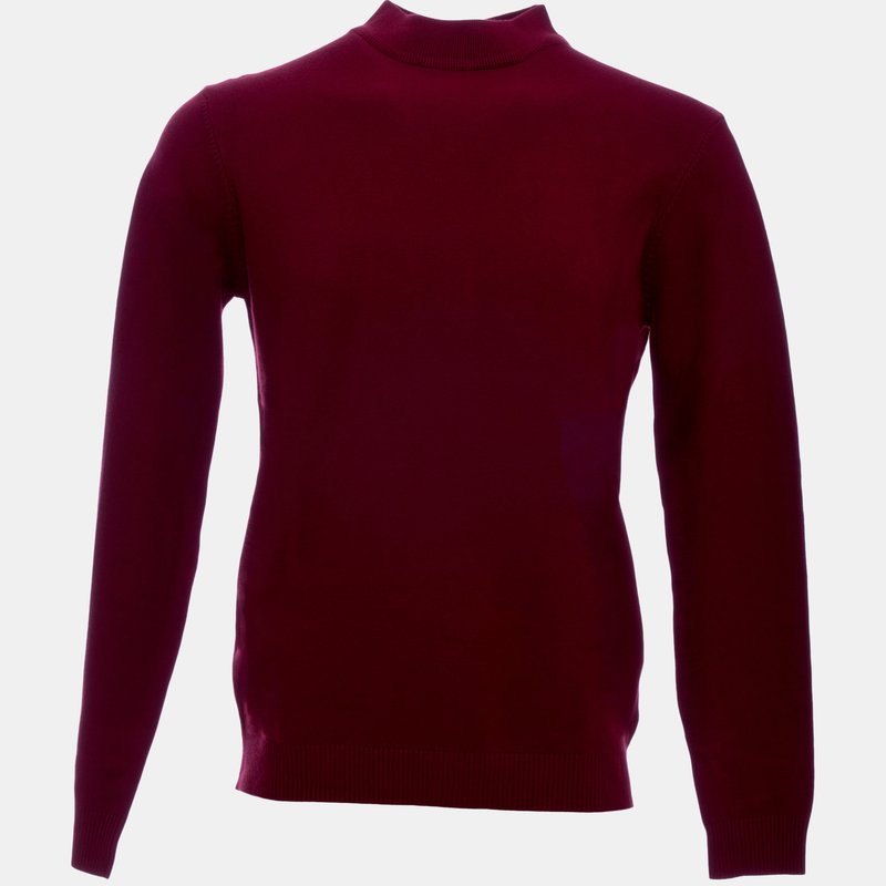 X-ray X Ray Casual Mock Neck Pullover Sweater In Oxblood