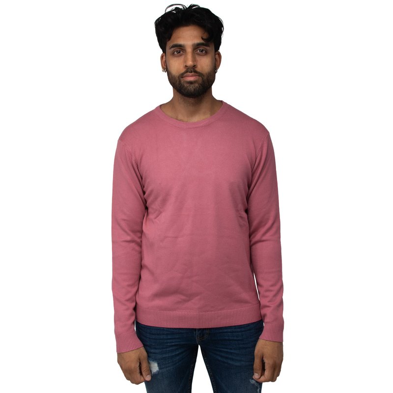 Shop X-ray Classic Crewneck Sweater Xmw-39136 In Pink