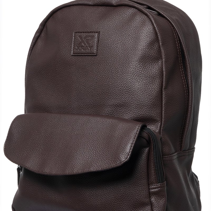 X-ray X Ray Classic Pu Leather Backpack In Dark Brown