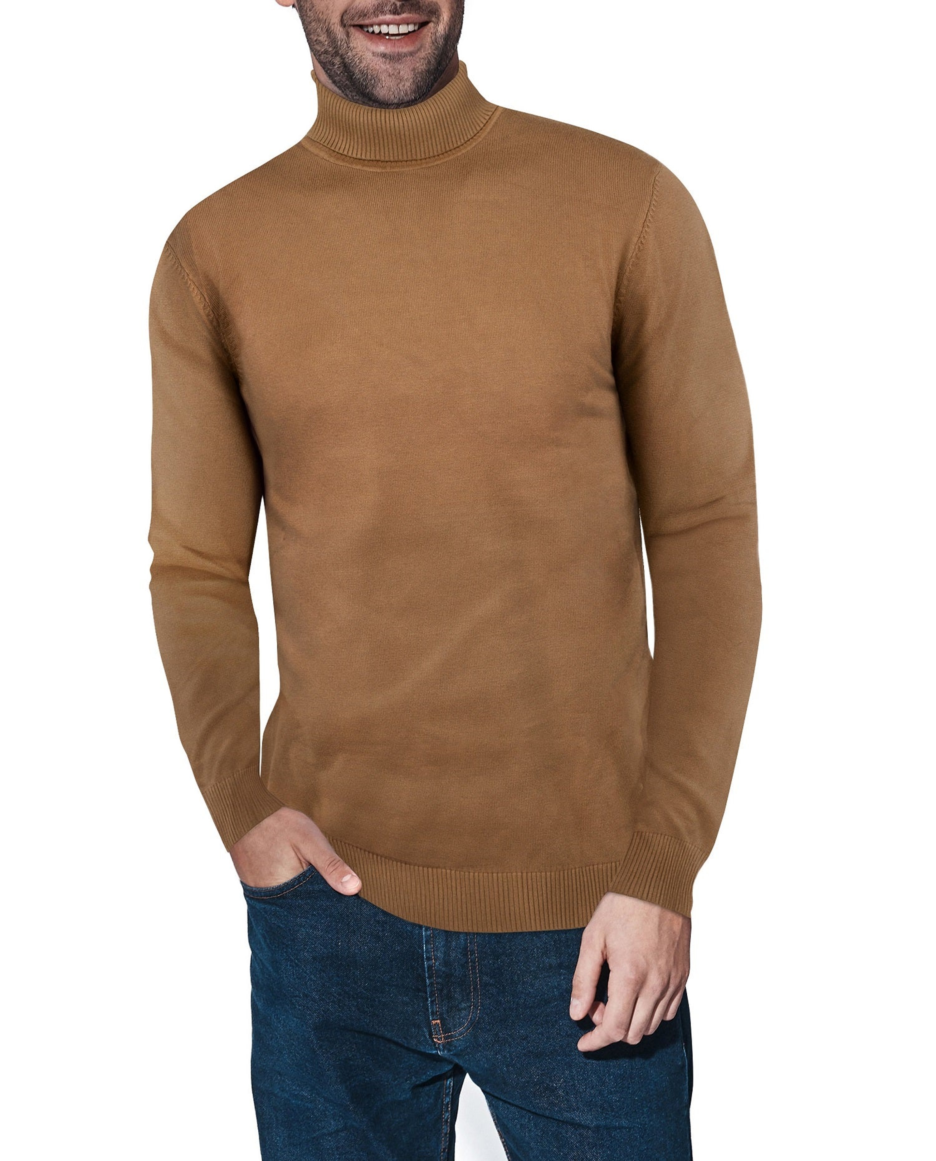 X-ray X Ray Classic Turtle Neck Sweater In Brown