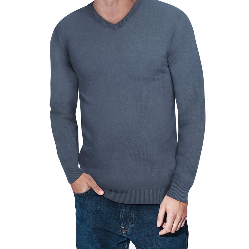 X-ray X Ray Classic V-neck Sweater In Heather Slate
