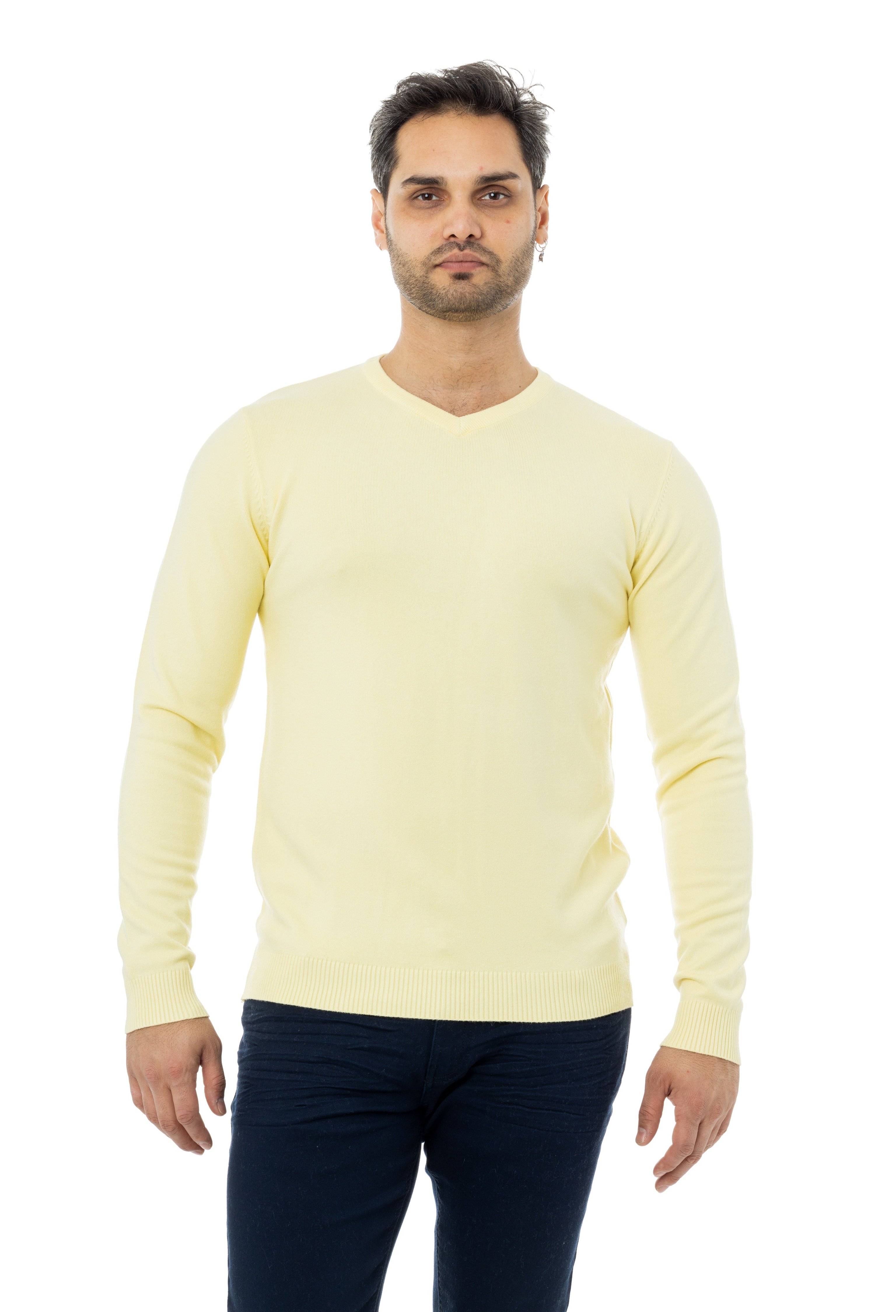 X-ray X Ray Classic V-neck Sweater In Yellow