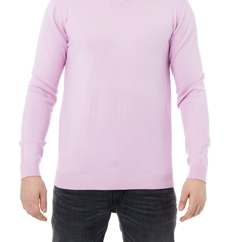 X-ray X Ray Classic V-neck Sweater In Pale Pink