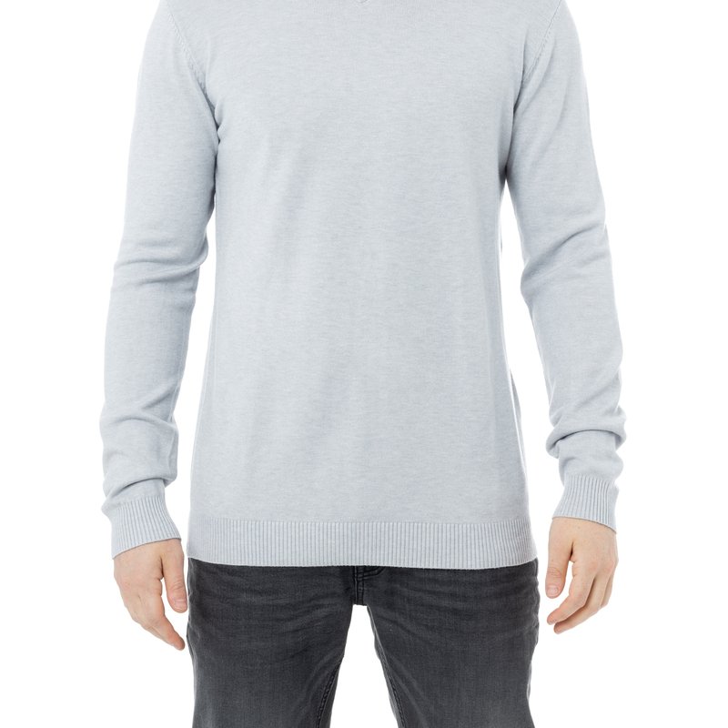 X-ray X Ray Classic V-neck Sweater In Light Heather Grey