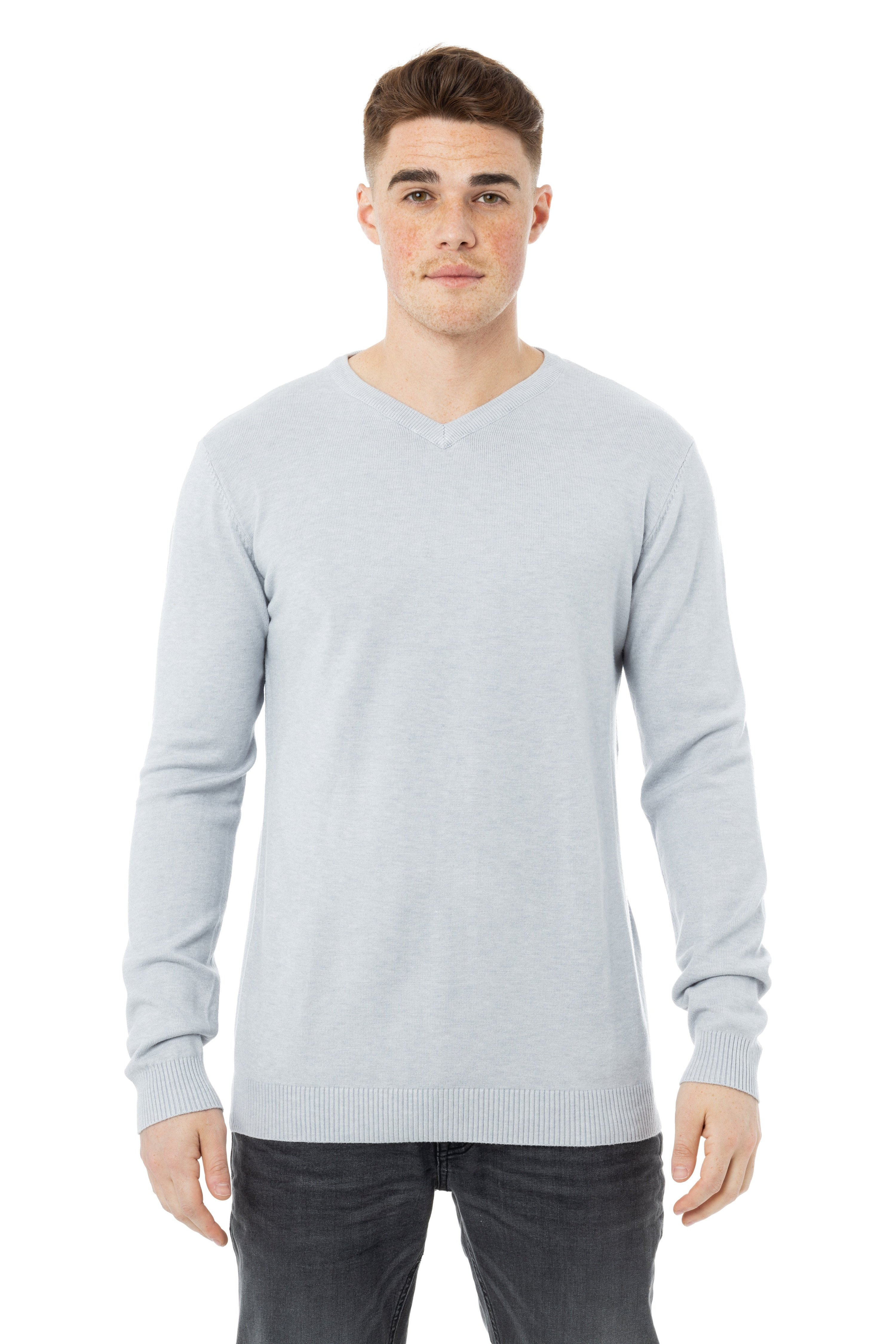 X-ray X Ray Classic V-neck Sweater In Grey