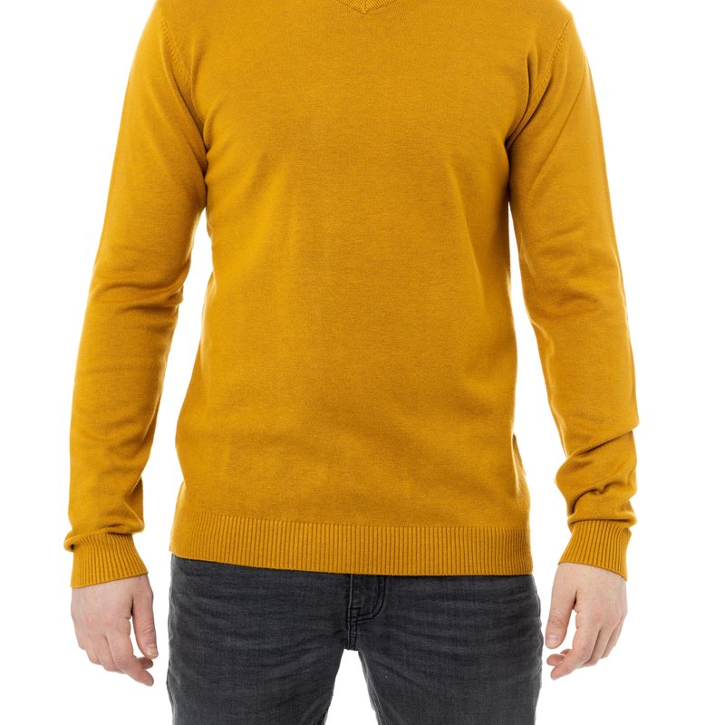 X-ray X Ray Classic V-neck Sweater In Mustard