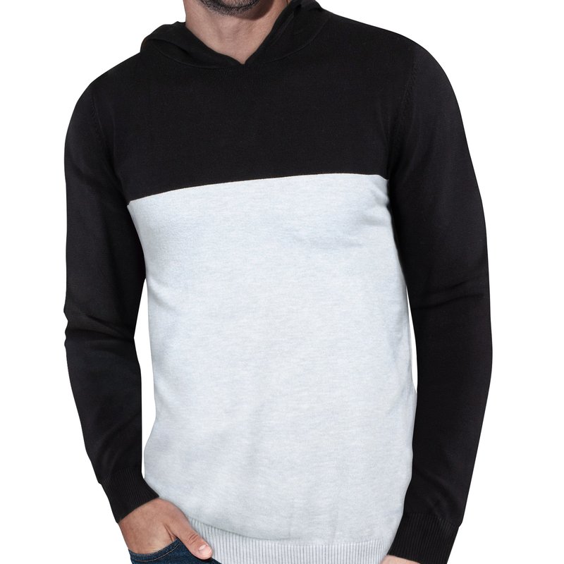 X-ray Color Block Pullover Hoodie Sweater In Black