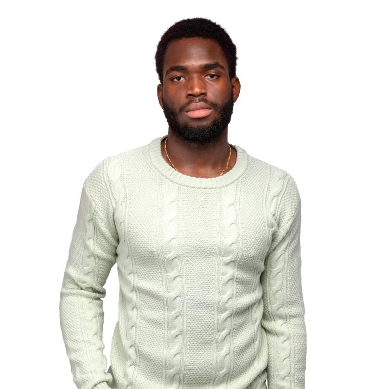 Shop X-ray Crewneck Cable Knitted Pullover Sweater In Green