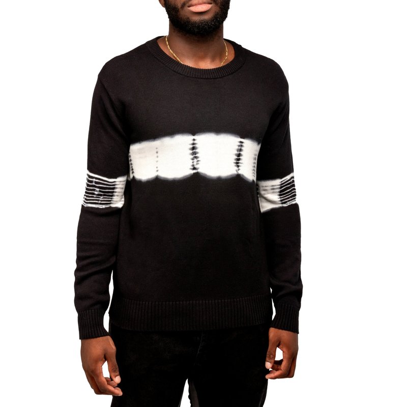 Shop X-ray Crewneck Tie Dye Fashion Sweater In Black