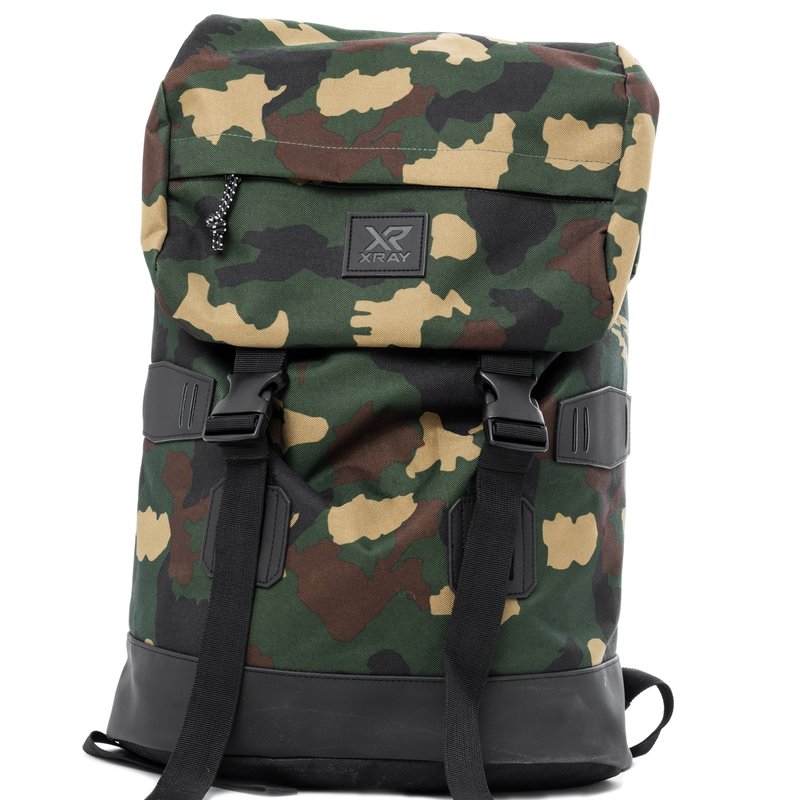 X-ray X Ray Duffle Backpack Large Canvas Retro Rucksack In Green
