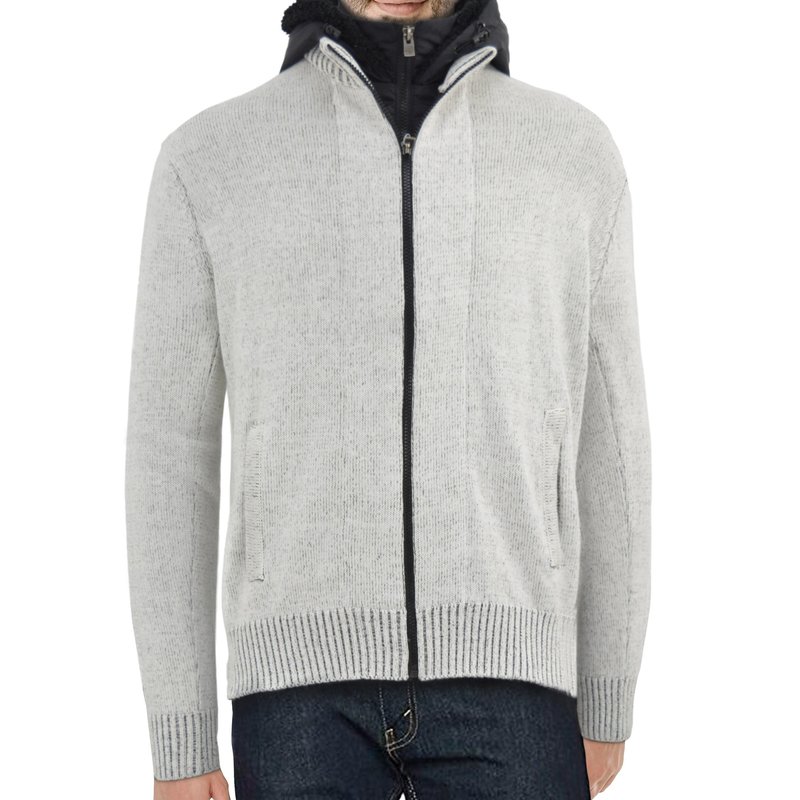Shop X-ray Knitted Full Zip Cardigan Sweater In White