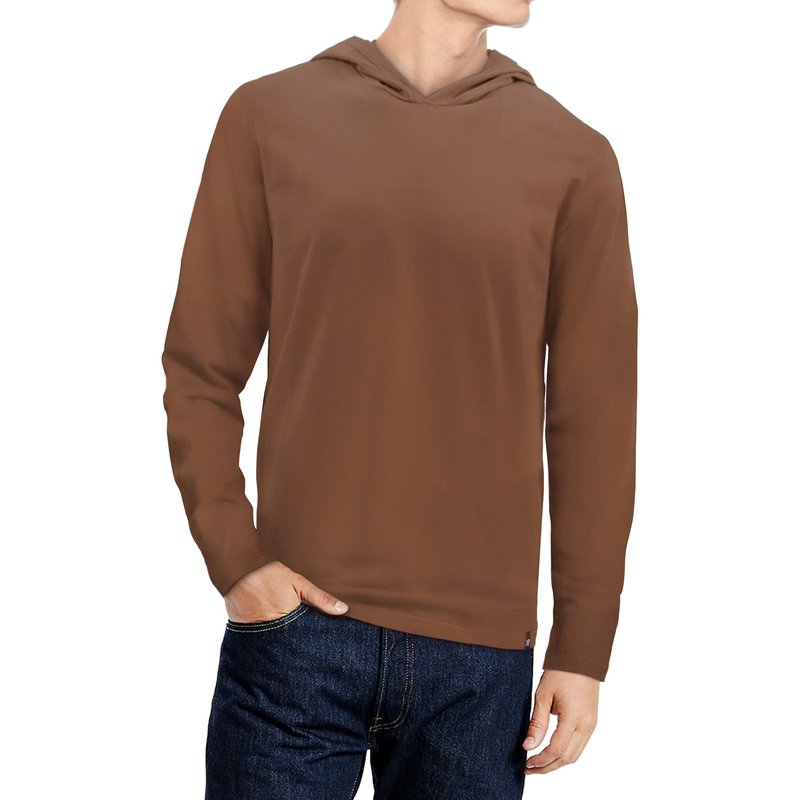 X-ray X Ray Long Sleeve Hooded T-shirt In Dusty Sienna