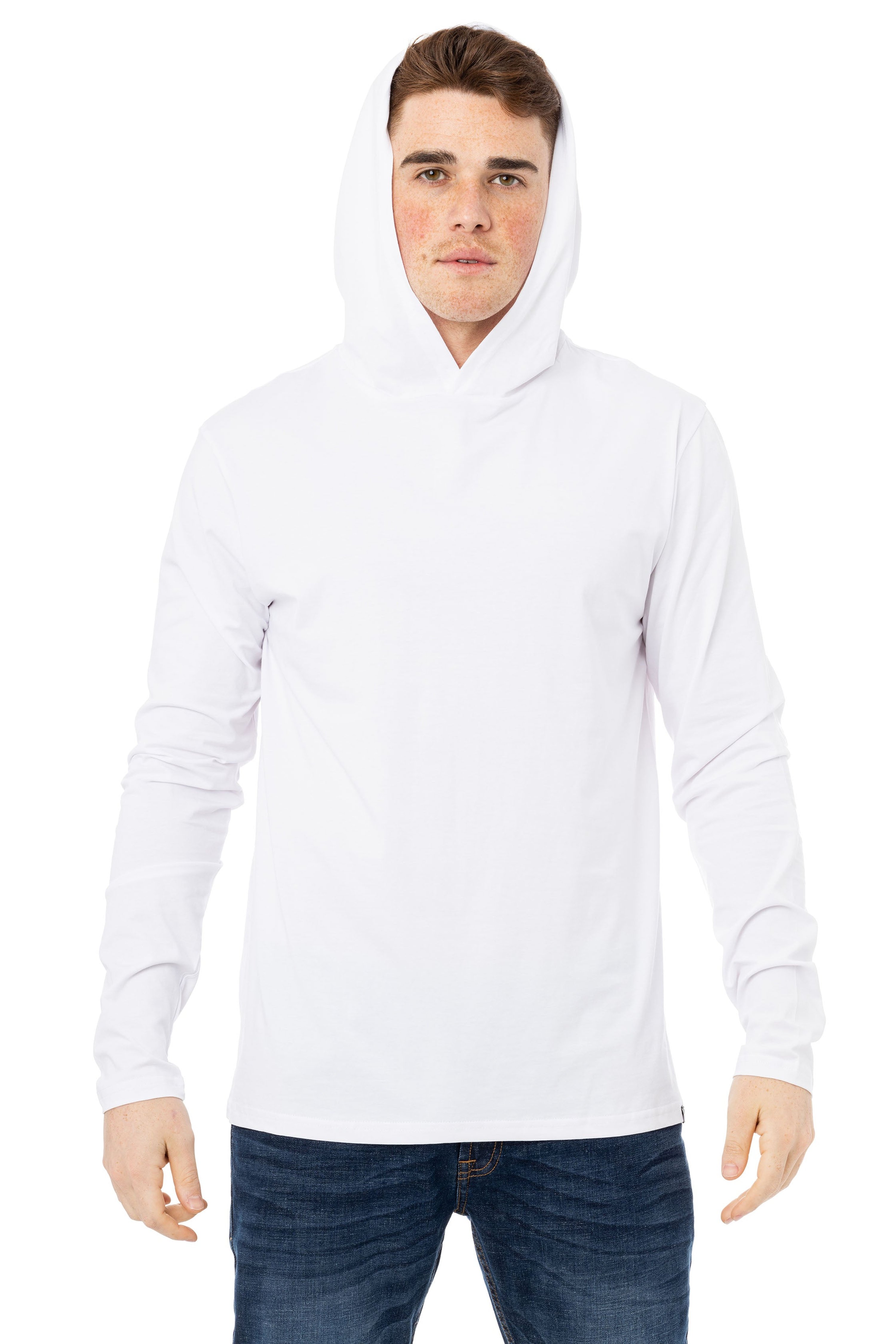 X-ray X Ray Long Sleeve Hooded T-shirt In White